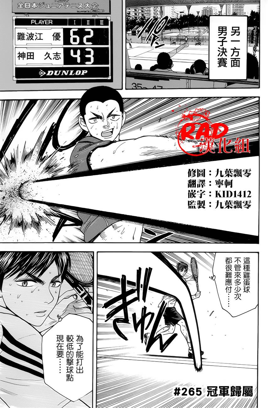 網球優等生 第265話 漫畫線上看 動漫戲說 Acgn Cc